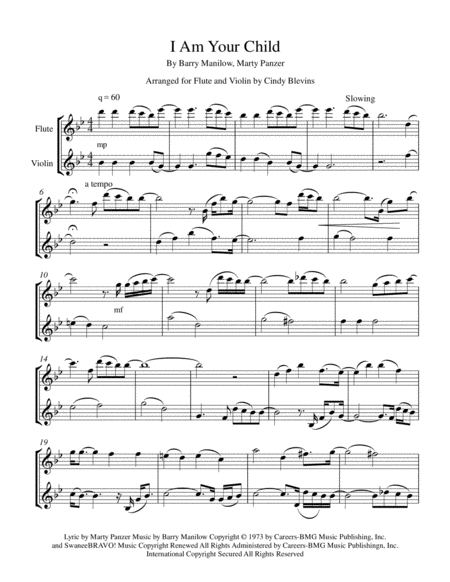 I Am Your Child For Flute And Violin Page 2