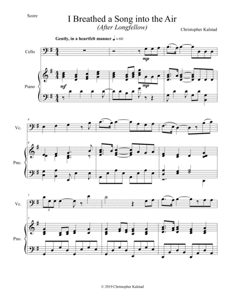 I Breathed A Song Into The Air Cello And Piano Page 2