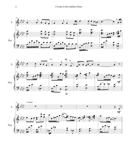 I Come To The Garden Alone Hymn Piano Arrangement For Voice Or Solo Instrument Page 2