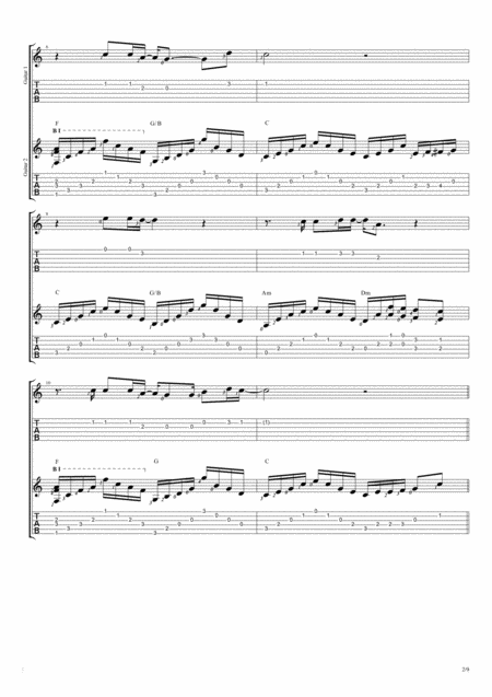 I Dont Like To Sleep Alone Fingerstyle Guitar Duet Page 2