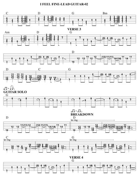 I Feel Fine Guitar Tab Page 2