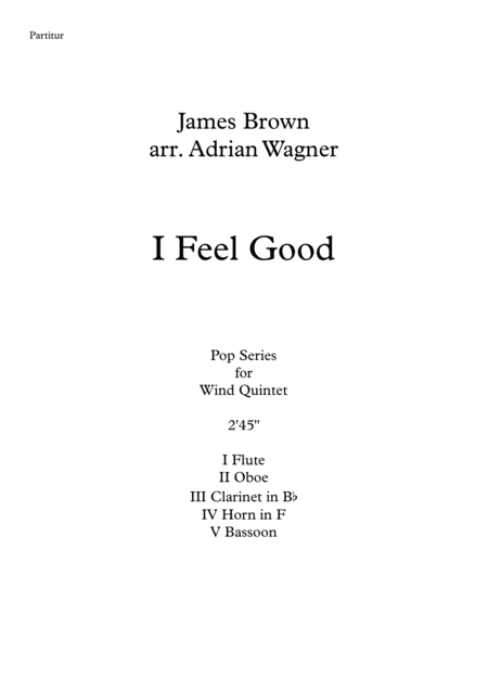 I Feel Good James Brown Wind Quintet Arr Adrian Wagner Page 2