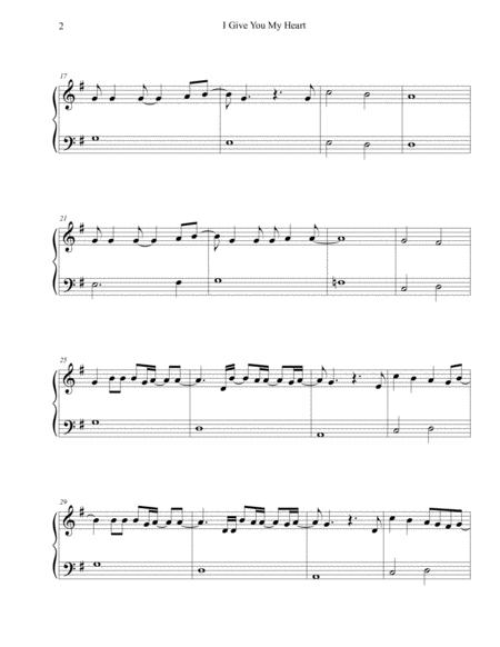I Give You My Heart Hillsong Sheet Music Easy Page 2