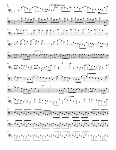 I Gotta Feeling Euphonium Page 2