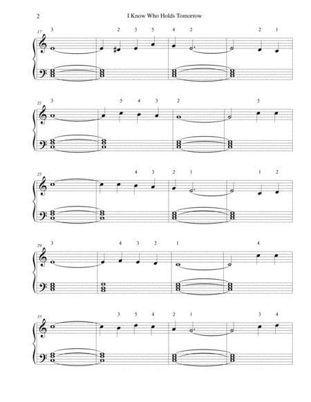 I Know Who Holds Tomorrow For Easy Piano Page 2