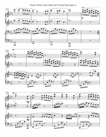 I Know Whom I Have Believed For Piano Duet Page 2