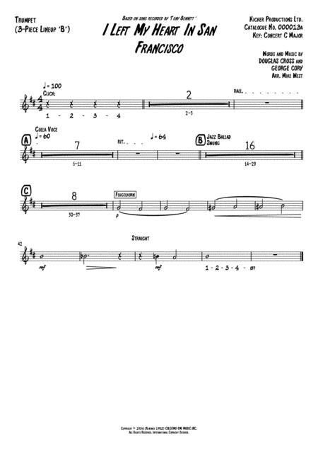 I Left My Heart In San Francisco 3 Piece Brass Section B Page 2