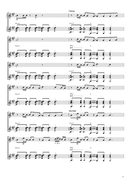 I Like Me Better Duet Guitar Score Page 2