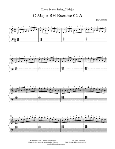 I Love Scales In C Major For The Right Hand Exercise 02 Page 2