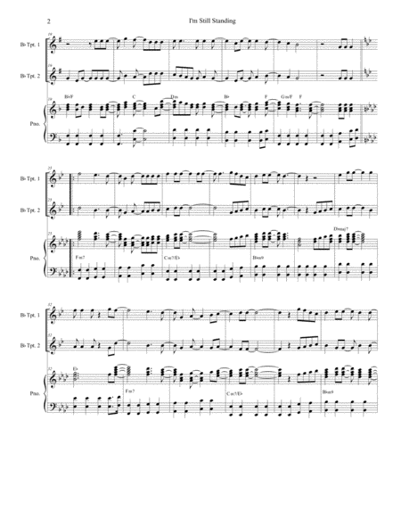 I M Still Standing Duet For Bb Trumpet Page 2