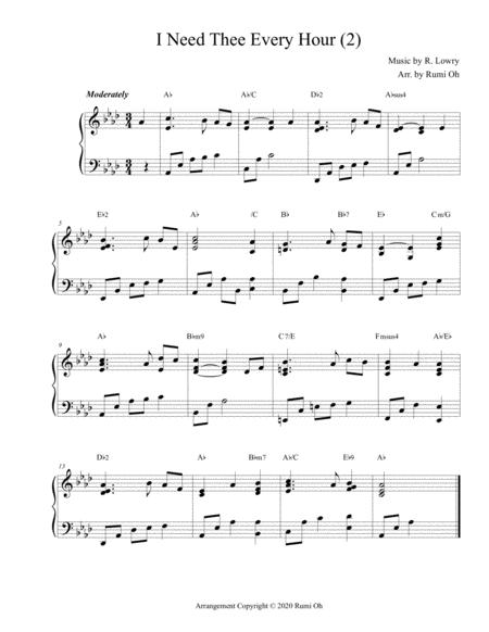 I Need Thee Every Hour Favorite Hymns Arrangements With 3 Levels Of Difficulties For Beginner And Intermediate Page 2