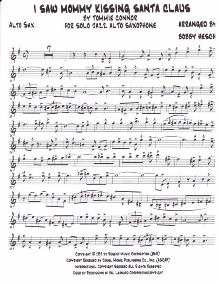 I Saw Mommy Kissing Santa Claus For Solo Jazz Alto Saxophone Page 2