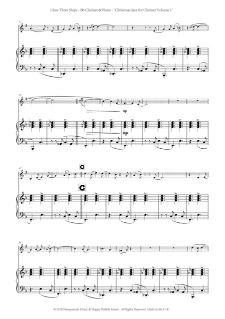 I Saw Three Ships An Arrangement That Simply Oozes Christmas For Bb Clarinet And Piano Includes Free Demo And Backing Tracks On Request See Details On Page 2