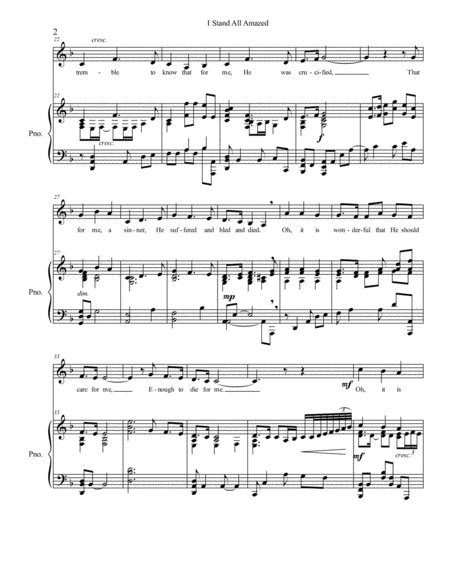 I Stand All Amazed Medium Low Voice Piano Acc Page 2