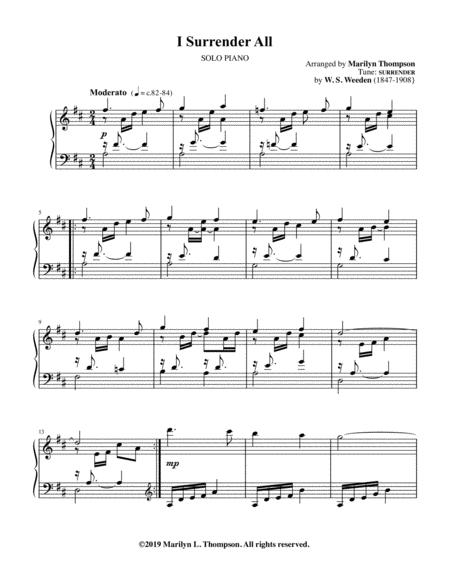 I Surrender All Arr 2 Solo Piano Pdf Page 2