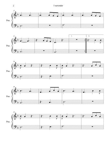 I Surrender By Hill Song Easy To Intermediate Piano Page 2