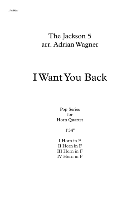 I Want You Back Jackson 5 Horn Quartet Arr Adrian Wagner Page 2