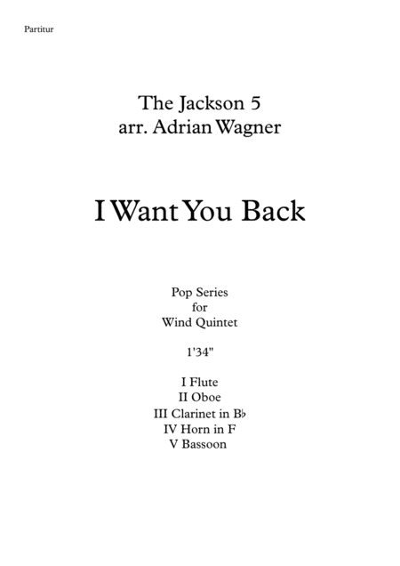 I Want You Back The Jackson 5 Wind Quintet Arr Adrian Wagner Page 2