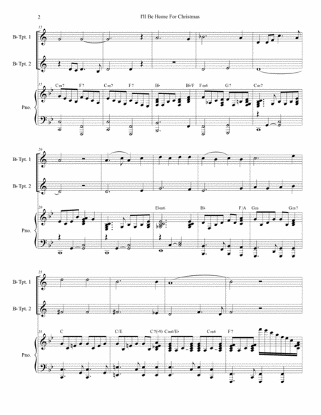 I Will Be Home For Christmas Bb Trumpet Duet Page 2
