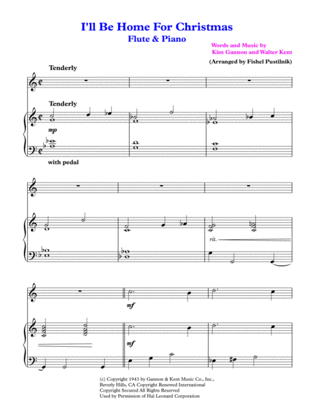 I Will Be Home For Christmas For Flute And Piano Jazz Pop Version Page 2