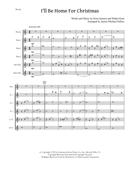 I Will Be Home For Christmas For Flute Choir Page 2