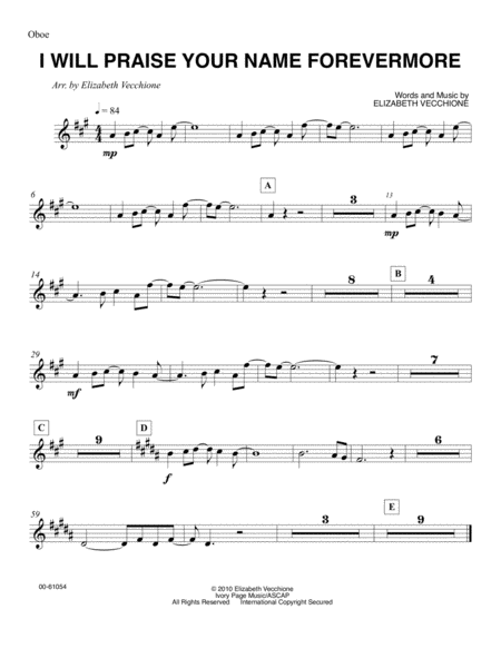 I Will Praise Your Name Forevermore Orchestral Parts Page 2