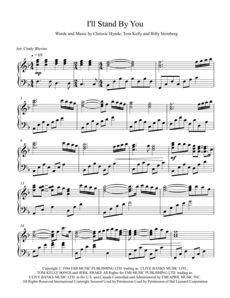 I Will Stand By You Arranged For Lever Harp Page 2