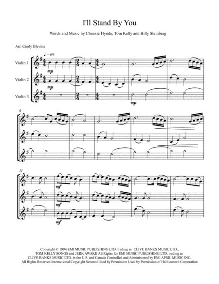 I Will Stand By You Arranged For Violin Trio Page 2