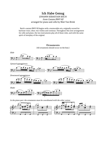 Ich Habe Genug Cello Piano Page 2