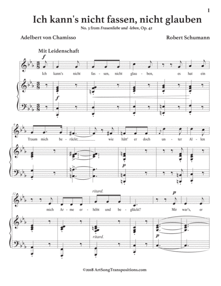 Ich Kanns Nicht Fassen Nicht Glauben Op 42 No 3 In 3 High Keys C B B Flat Minor Page 2