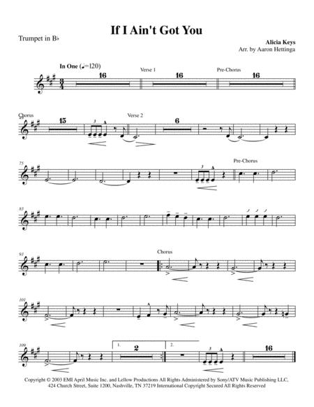 If I Aint Got You Alicia Keys 3 Or 4 Piece Horn Section Parts Page 2