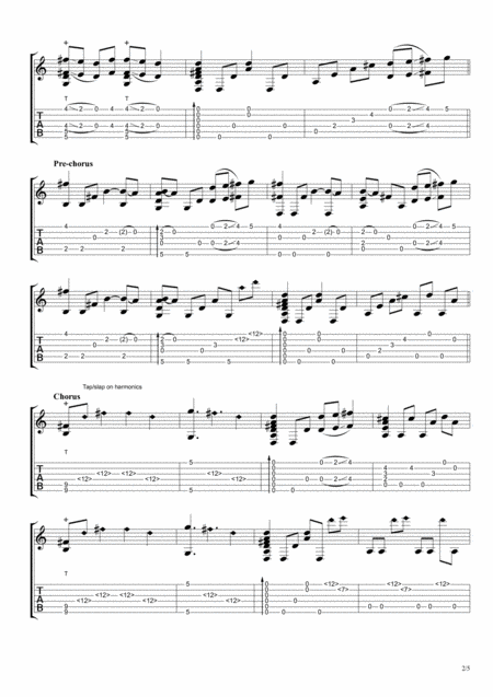 If I Lose Myself Fingerstyle Guitar Page 2