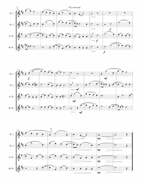 If Ye Love Me For 2 Flutes Alto Flute And Bass Flute Page 2