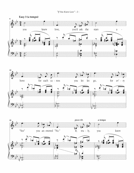 If You Knew Love For Voice And Piano Page 2