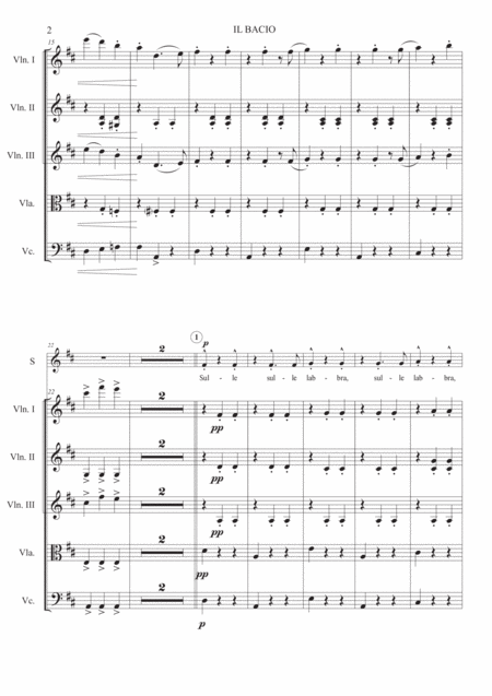 Il Bacio Full Score Page 2