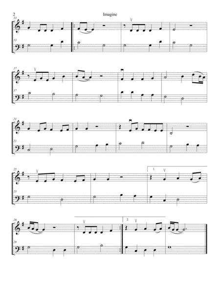 Imagine For Easy Violin And Cello Duet Page 2