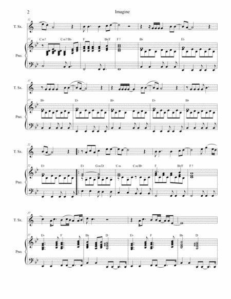 Imagine For Tenor Saxophone And Piano Page 2