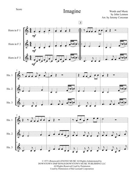 Imagine For Three French Horns Page 2