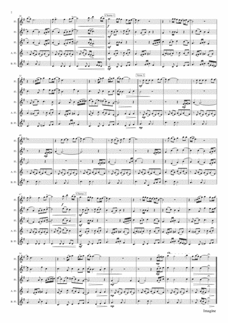 Imagine John Lennons Classic Flute Quintet Page 2