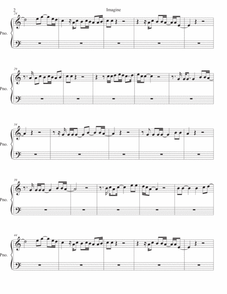 Imagine Piano Original Key Page 2