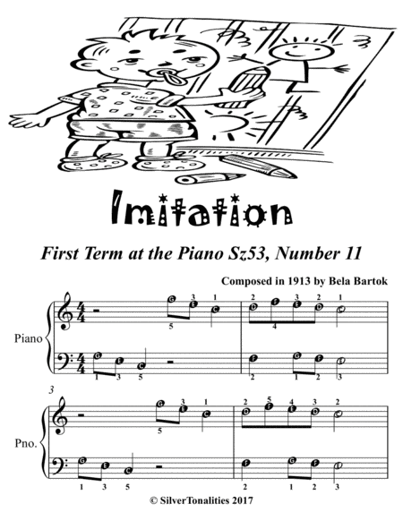 Imitation First Term At The Piano Sz53 Number Easiest Piano Sheet Music Page 2