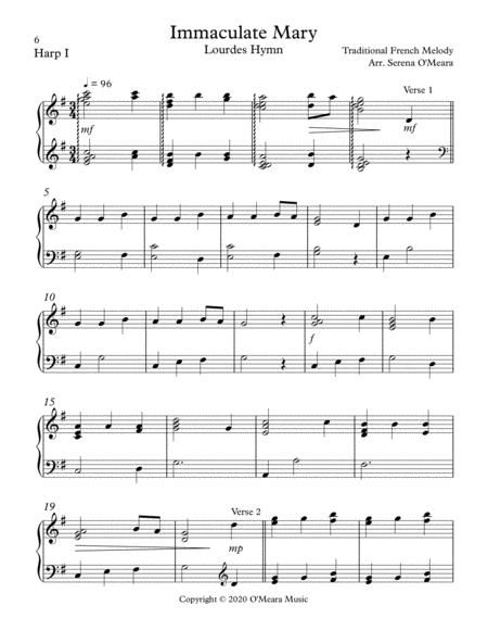 Immaculate Mary Lourdes Hymn Harp I Page 2