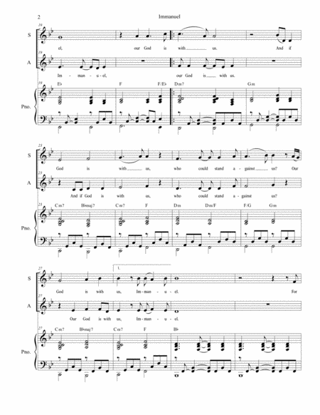 Immanuel Duet For Soprano And Alto Solo Page 2