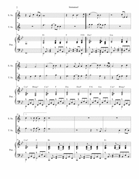 Immanuel Duet For Soprano And Tenor Saxophone Page 2