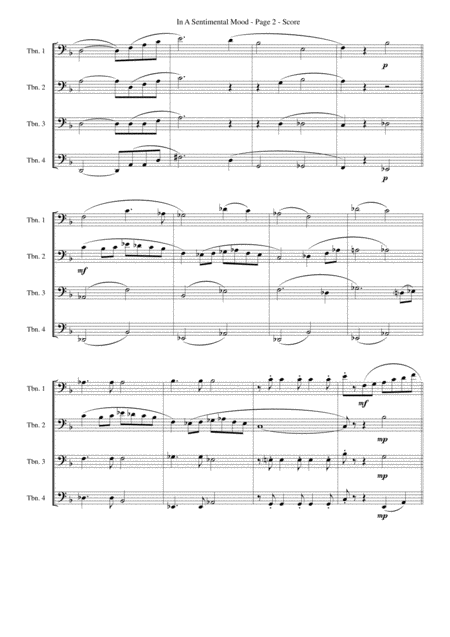 In A Sentimental Mood For Trombone Quartet Page 2