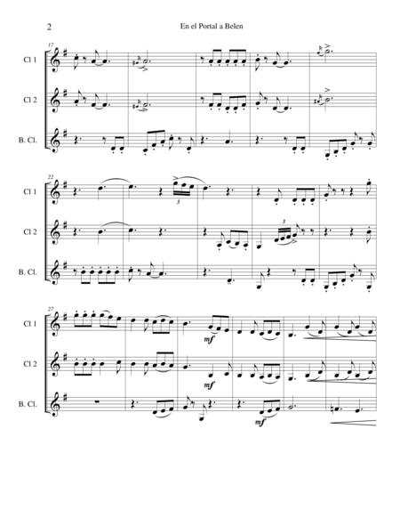 In Bethlemens Cradle For Clarinet Trio Page 2