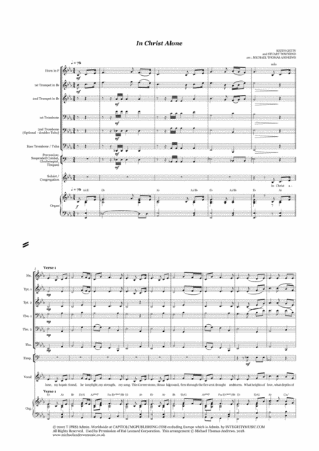 In Christ Alone For Brass Quintet Page 2