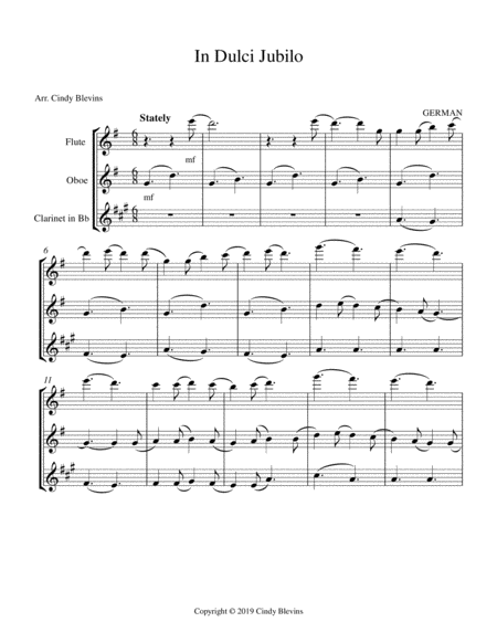 In Dulci Jubilo For Flute Oboe And Clarinet Page 2