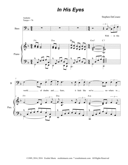 In His Eyes Duet For Tenor And Bass Solo Page 2