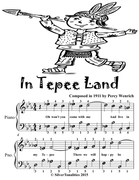 In Tepee Land Easiest Piano Sheet Music For Beginner Pianists Sheet Music Tadpole Edition Page 2